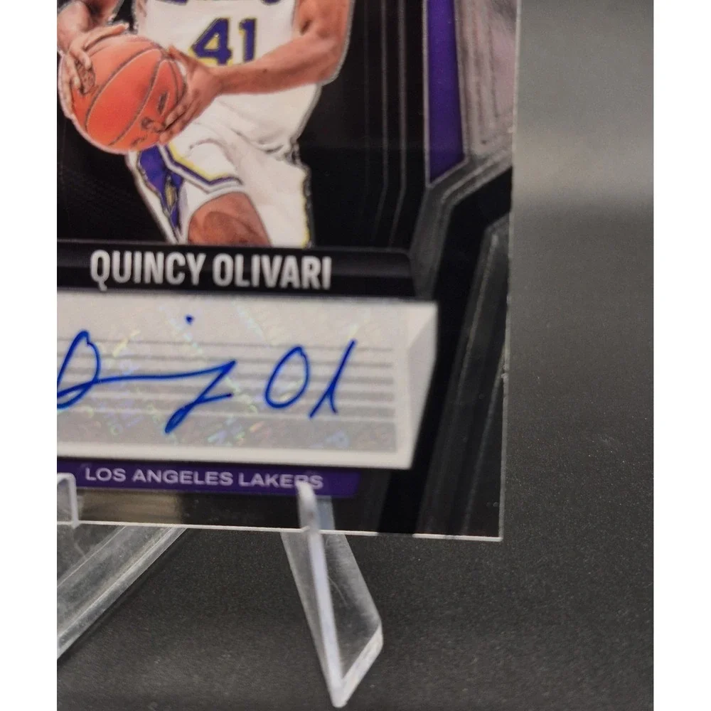 2024-25 Panini Prizm Quincy Olivari #RS-OLI Rookie Signatures (RC) LA Lakers